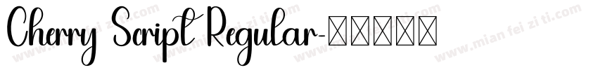 Cherry Script Regular字体转换